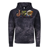 Cloud Black peace love bald head eagle Vintage Hoodie - LillyAllenDesigns