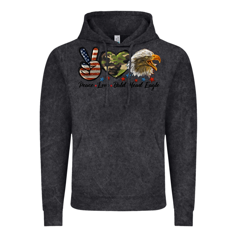 Peace Love Bald Head Eagle Vintage Hoodie by LillyAllenDesigns | Teevron