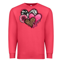 Cardinal valentines day western hearts and sunflower Premium Sweatshirt - Jasminsmagicworld