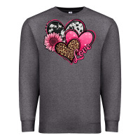 Charcoal Heather valentines day western hearts and sunflower Premium Sweatshirt - Jasminsmagicworld