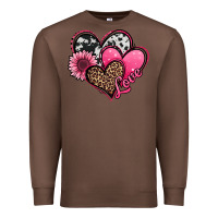 Chestnut valentines day western hearts and sunflower Premium Sweatshirt - Jasminsmagicworld