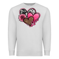Dove Grey valentines day western hearts and sunflower Premium Sweatshirt - Jasminsmagicworld