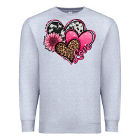Heather Grey valentines day western hearts and sunflower Premium Sweatshirt - Jasminsmagicworld
