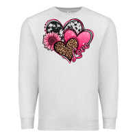 Oatmeal Heather valentines day western hearts and sunflower Premium Sweatshirt - Jasminsmagicworld