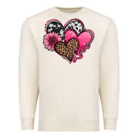 Sandshell valentines day western hearts and sunflower Premium Sweatshirt - Jasminsmagicworld