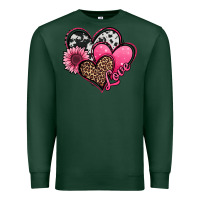 Sports Green valentines day western hearts and sunflower Premium Sweatshirt - Jasminsmagicworld