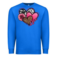 True Royal valentines day western hearts and sunflower Premium Sweatshirt - Jasminsmagicworld