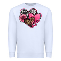 White valentines day western hearts and sunflower Premium Sweatshirt - Jasminsmagicworld