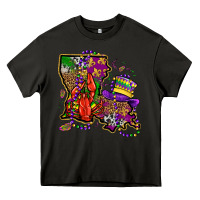 Asphalt mardi gras louisiana map Heavy Core Tee - OliviaCreatesArt