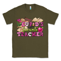 Army Green cupid's favorite teacher Classic Tee - OliviaCreatesArt