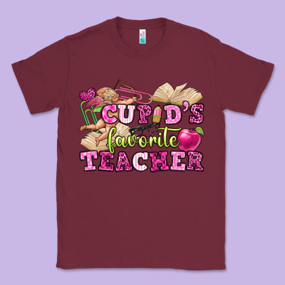 Cupid's Favorite Teacher Classic Tee Designed By Oliviacreatesart