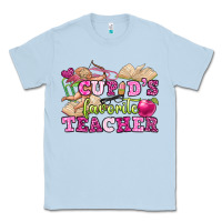 Dusty Blue cupid's favorite teacher Classic Tee - OliviaCreatesArt