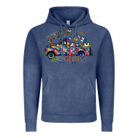 Vintage Denim autism avareness Vintage Hoodie - SublimationCraftShop