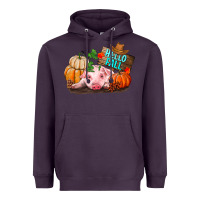 Plum Hello fall pig Heavyweight Hoodie - RanaPortraitStore