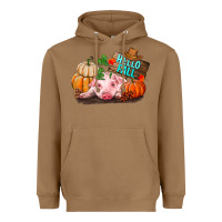 Toasted Coconut Hello fall pig Heavyweight Hoodie - RanaPortraitStore