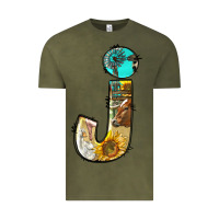 Vintage Olive farm life alphabet lowercase letters j Vintage Tee - BundleAndBundleShop