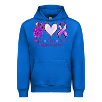 Cobalt Peace Love Cure Odgkins Lympoma Urban Hoodie - Jasminsmagicworld