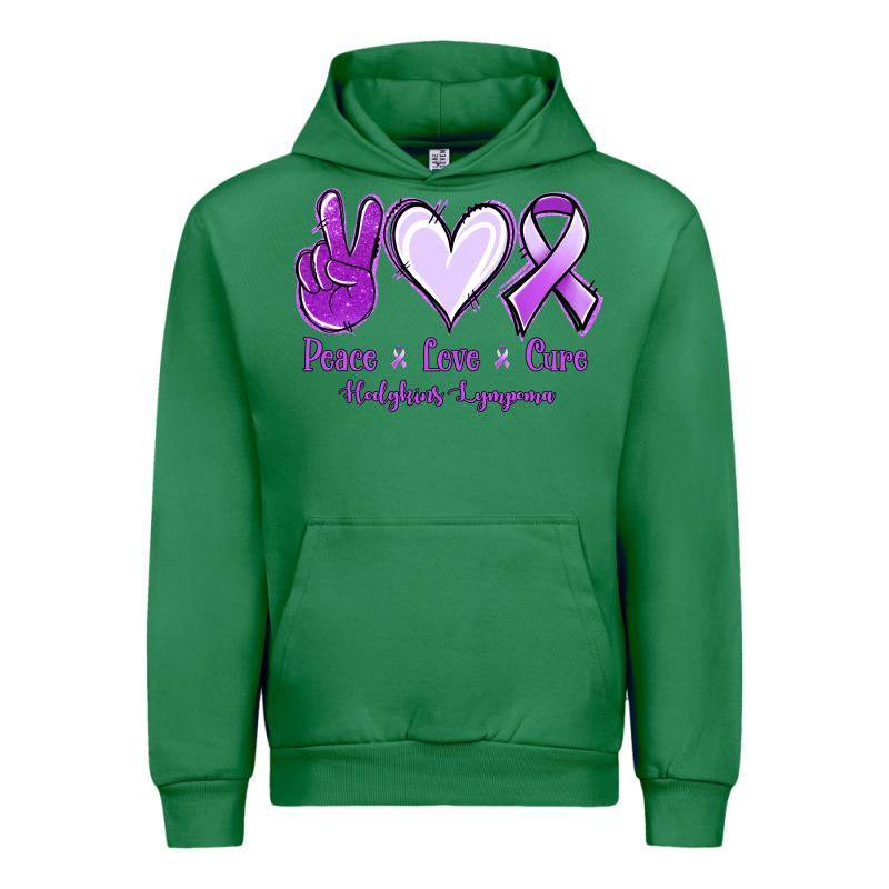 Peace Love Cure Odgkins Lympoma Urban Hoodie by Jasminsmagicworld | Teevron