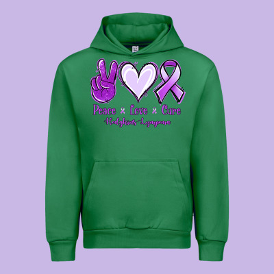 Peace Love Cure Odgkins Lympoma Urban Hoodie Designed By Jasminsmagicworld