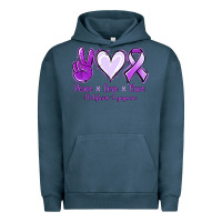 Pigment Midnight Navy Peace Love Cure Odgkins Lympoma Urban Hoodie - Jasminsmagicworld