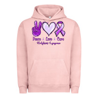 Pigment Salmon Peace Love Cure Odgkins Lympoma Urban Hoodie - Jasminsmagicworld