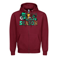 Burgundy tis the season soccer Zipper Hoodie - Jasminsmagicworld