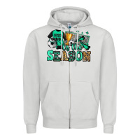 Dove Grey tis the season soccer Zipper Hoodie - Jasminsmagicworld