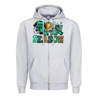 Heather Grey tis the season soccer Zipper Hoodie - Jasminsmagicworld