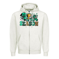 Oatmeal Heather tis the season soccer Zipper Hoodie - Jasminsmagicworld