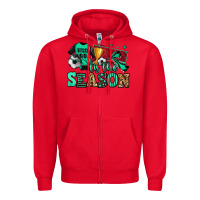 Red tis the season soccer Zipper Hoodie - Jasminsmagicworld