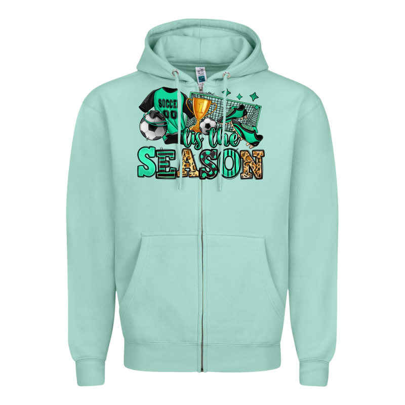 Tis The Season Soccer Zipper Hoodie by Jasminsmagicworld | Teevron