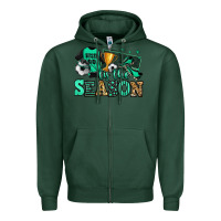Sports Green tis the season soccer Zipper Hoodie - Jasminsmagicworld