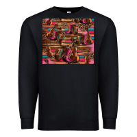 Black valentines day violin and cowboy boots country music Premium Sweatshirt - Jasminsmagicworld