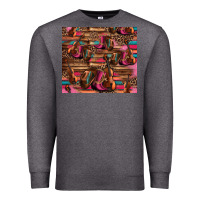 Charcoal Heather valentines day violin and cowboy boots country music Premium Sweatshirt - Jasminsmagicworld
