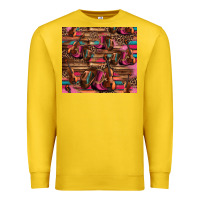 Lemon valentines day violin and cowboy boots country music Premium Sweatshirt - Jasminsmagicworld