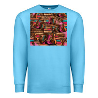 Ocean Blue valentines day violin and cowboy boots country music Premium Sweatshirt - Jasminsmagicworld