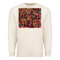Sandshell valentines day violin and cowboy boots country music Premium Sweatshirt - Jasminsmagicworld