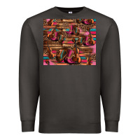 Smoke valentines day violin and cowboy boots country music Premium Sweatshirt - Jasminsmagicworld