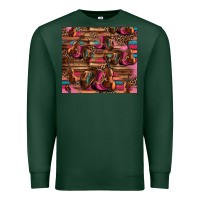 Sports Green valentines day violin and cowboy boots country music Premium Sweatshirt - Jasminsmagicworld