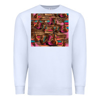 White valentines day violin and cowboy boots country music Premium Sweatshirt - Jasminsmagicworld