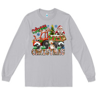 Moon Dust Merry Christmas  tractor Long Sleeve Tee - CowhideDigitalArt