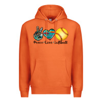 Carrot peace love softball Premium Hoodie - Artiststas