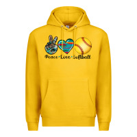 Lemon peace love softball Premium Hoodie - Artiststas