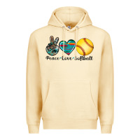 Pina Colada peace love softball Premium Hoodie - Artiststas
