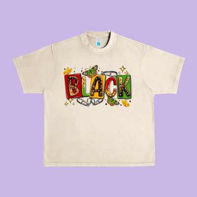 Black Urban Heavy Tee Designed By Lillyallendesigns