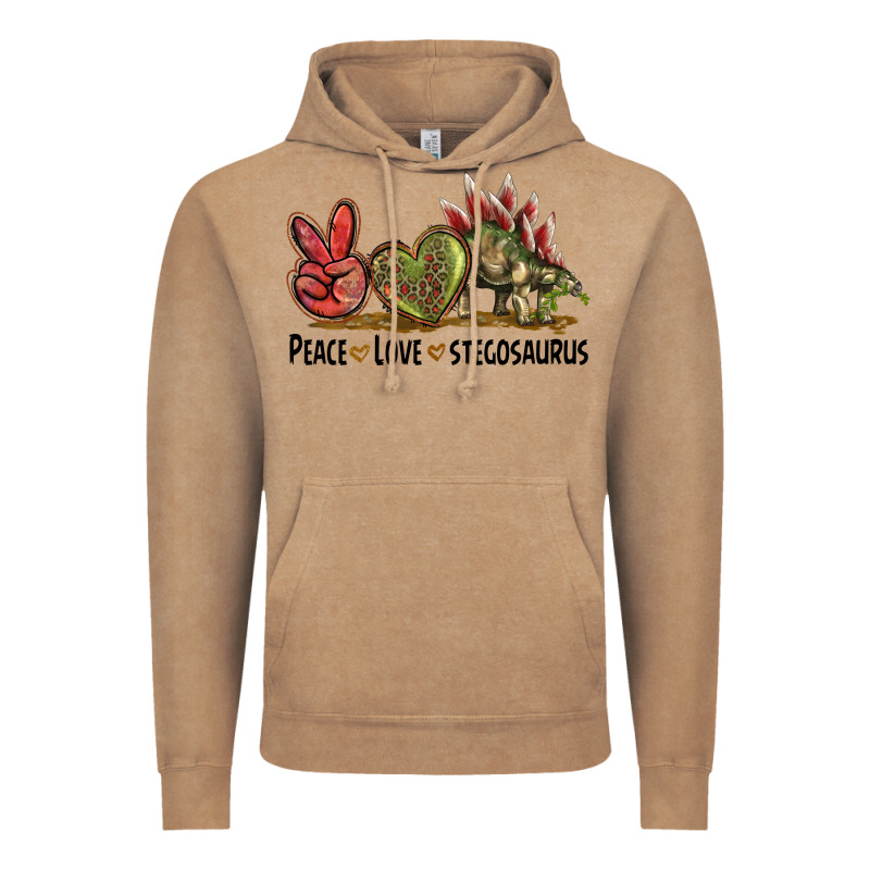Peace Love Stegosaurus Vintage Hoodie by LillyAllenDesigns | Teevron