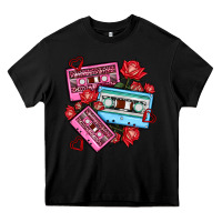 Black valentines day casette olivia Heavy Core Tee - OliviaCreatesArt
