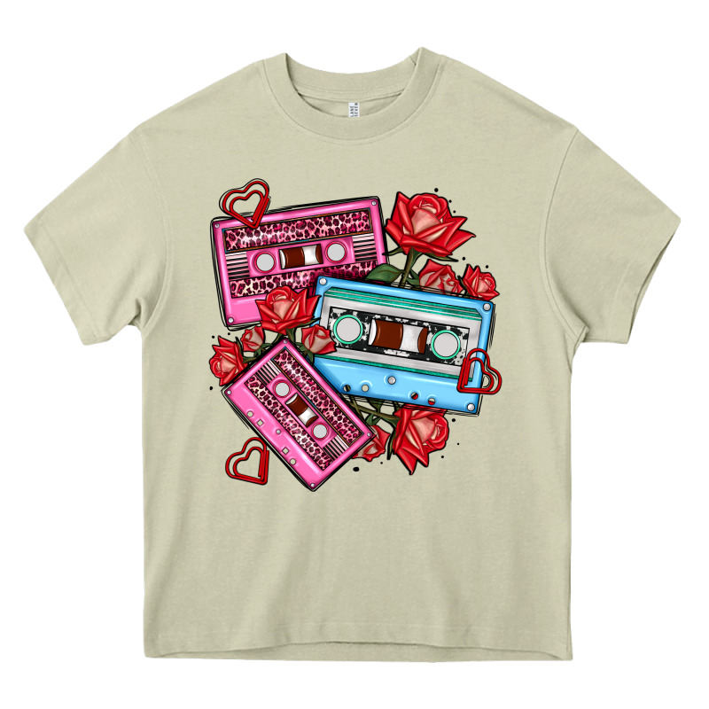 Valentines Day Casette Olivia Heavy Core Tee by OliviaCreatesArt | Teevron
