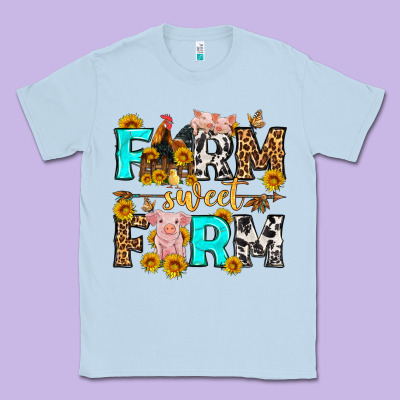 Farm Sweet Farm Western  Olivia Classic Tee Designed By Oliviacreatesart