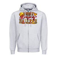 Heather Grey busy raising ballers softball Zipper Hoodie - Jasminsmagicworld